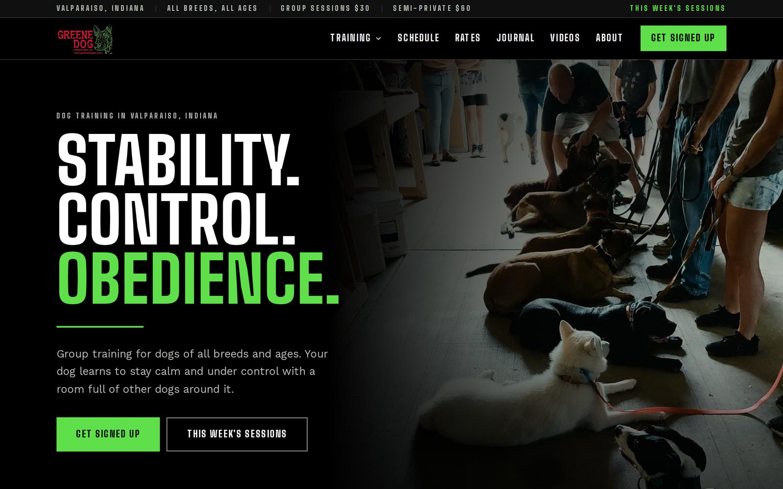 greenedogllc.com home page on a laptop and a phone